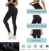 High Waisted Womens Black Workout Leggings - Running Tummy Control Yoga Pants